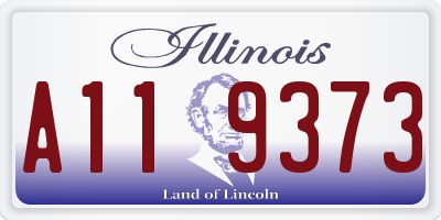 IL license plate A119373