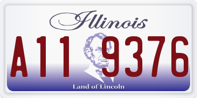 IL license plate A119376