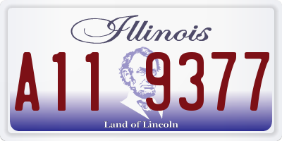 IL license plate A119377