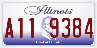 IL license plate A119384