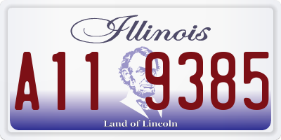 IL license plate A119385