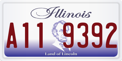 IL license plate A119392