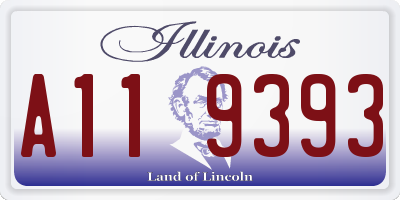 IL license plate A119393