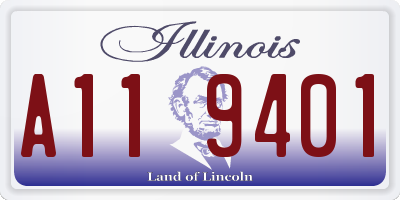IL license plate A119401