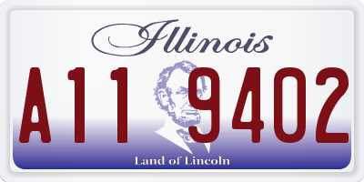 IL license plate A119402
