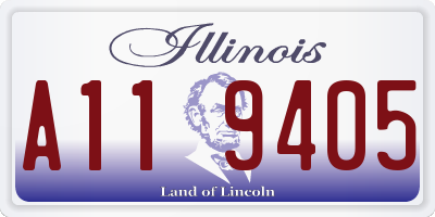 IL license plate A119405