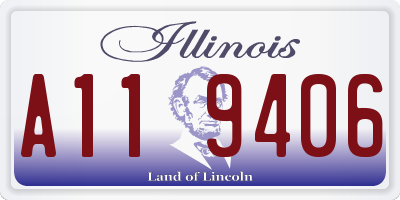 IL license plate A119406