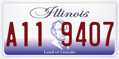 IL license plate A119407