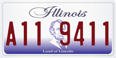 IL license plate A119411