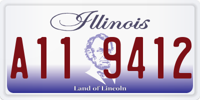 IL license plate A119412