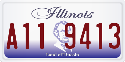 IL license plate A119413
