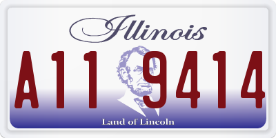 IL license plate A119414