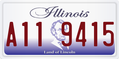 IL license plate A119415