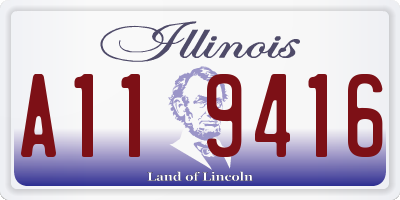 IL license plate A119416