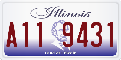 IL license plate A119431
