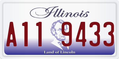 IL license plate A119433