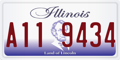 IL license plate A119434