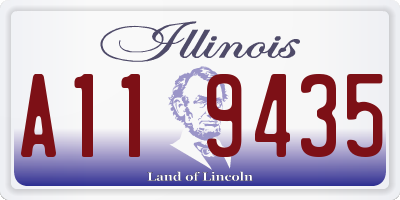 IL license plate A119435