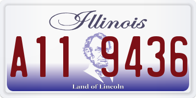 IL license plate A119436