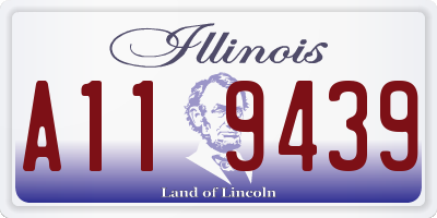 IL license plate A119439
