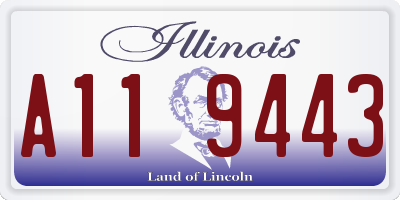 IL license plate A119443