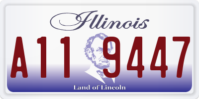 IL license plate A119447