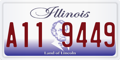 IL license plate A119449