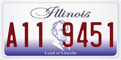 IL license plate A119451