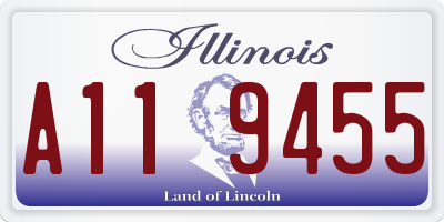 IL license plate A119455