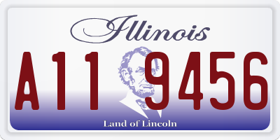 IL license plate A119456