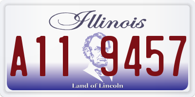 IL license plate A119457
