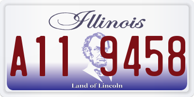 IL license plate A119458