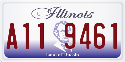 IL license plate A119461