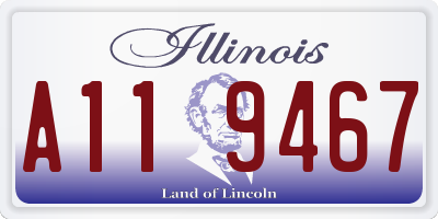 IL license plate A119467