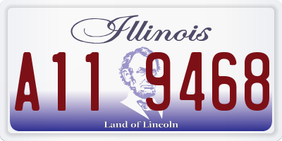 IL license plate A119468