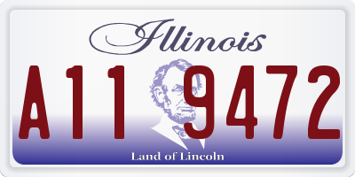 IL license plate A119472