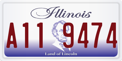IL license plate A119474