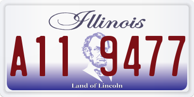 IL license plate A119477