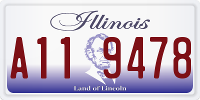 IL license plate A119478