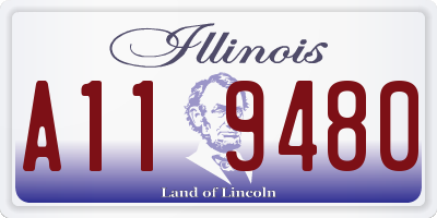 IL license plate A119480