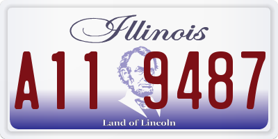 IL license plate A119487