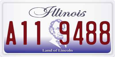 IL license plate A119488