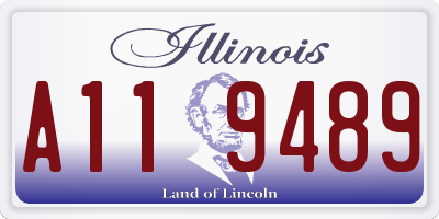 IL license plate A119489