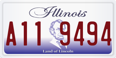 IL license plate A119494