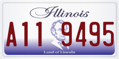 IL license plate A119495