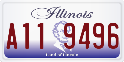 IL license plate A119496