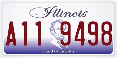 IL license plate A119498
