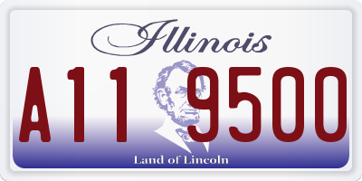 IL license plate A119500