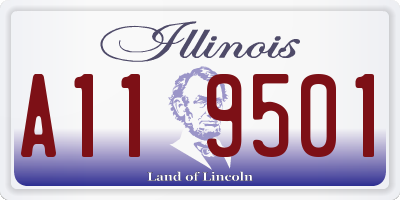 IL license plate A119501