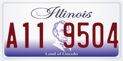 IL license plate A119504
